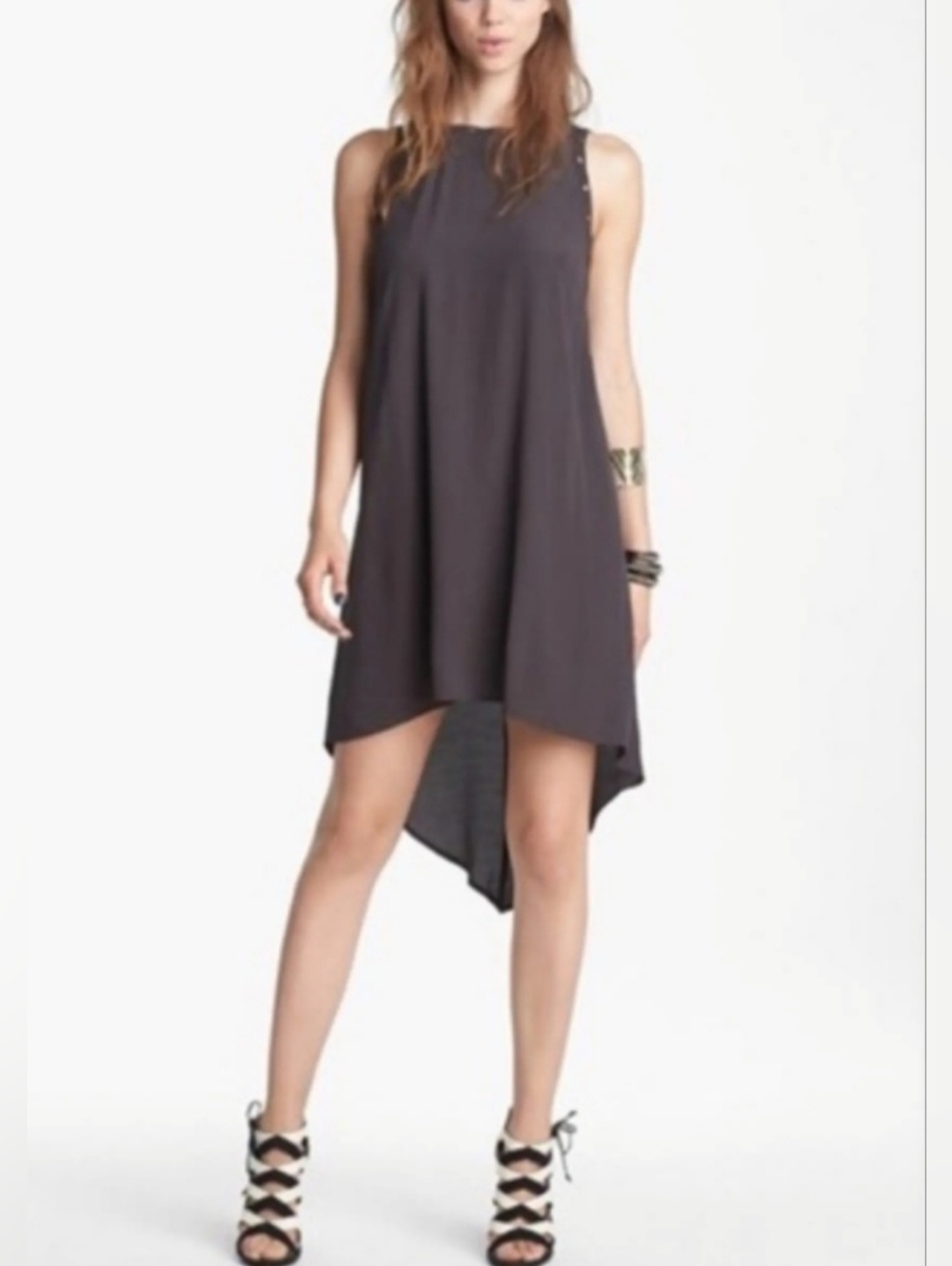 Gypsy Rose Women's Asymmetrical Moss High-Low Maxi Tunic Top ~ Size Medium